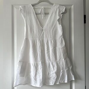 Abercrombie and fitch white baby doll style mini dress- XS